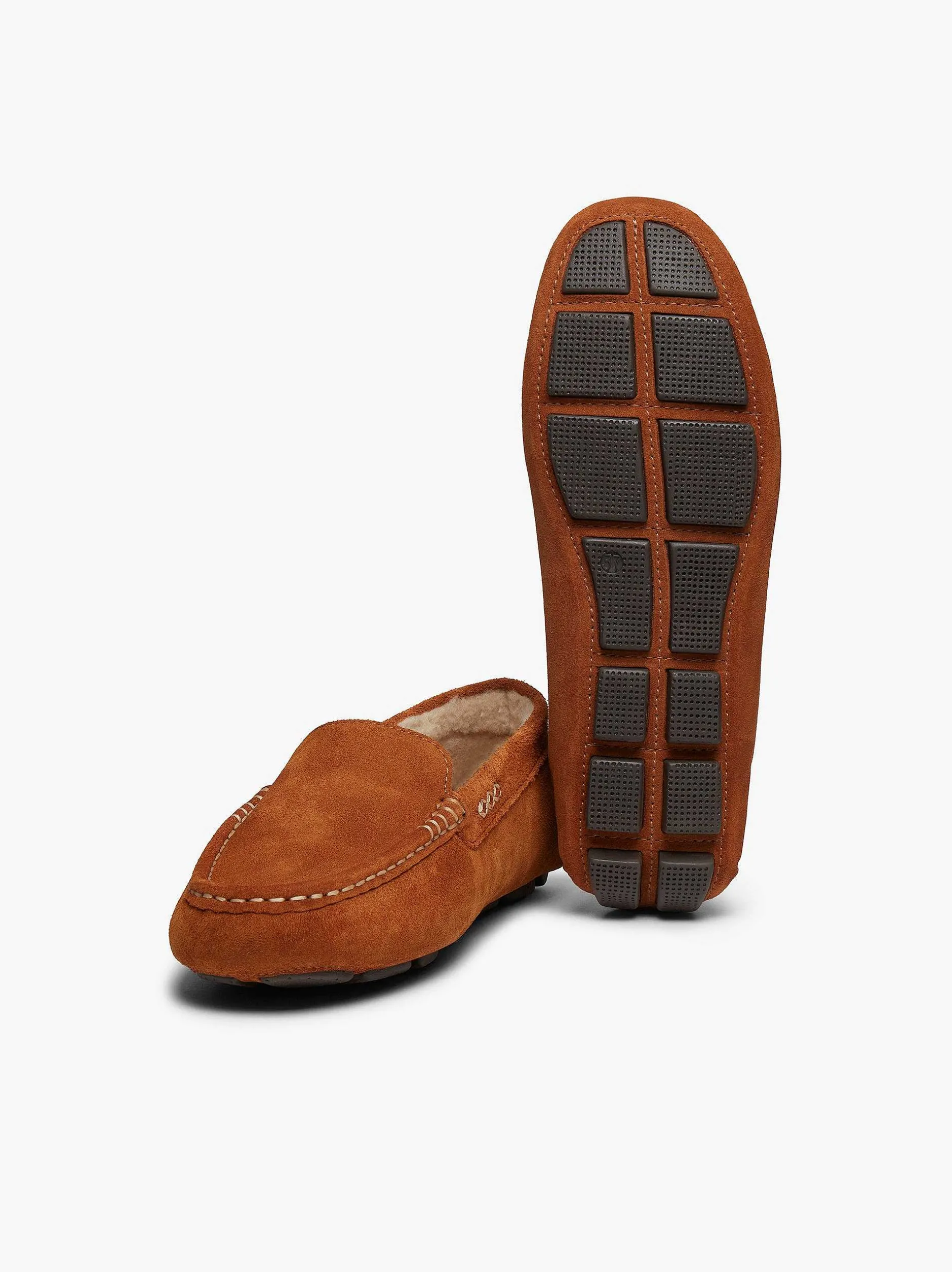 New G.H.BASS Buffalo Moccasin Slippers Chestnut Tan