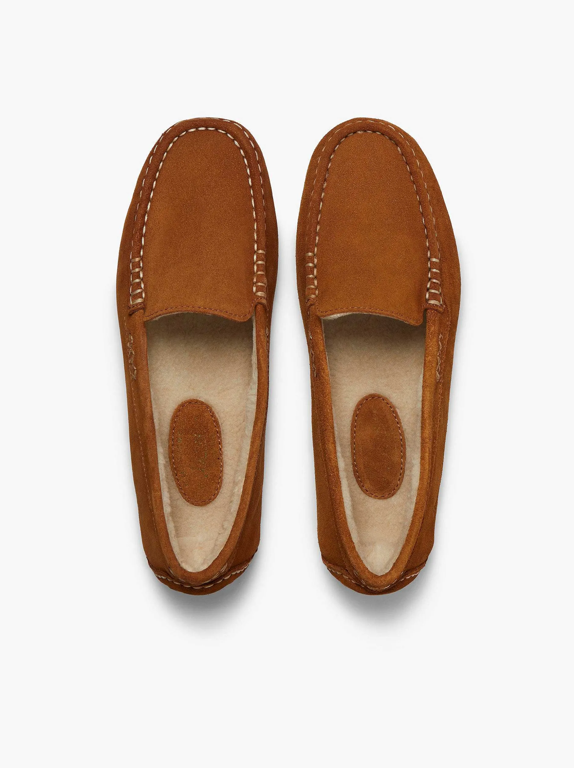 New G.H.BASS Buffalo Moccasin Slippers Chestnut Tan