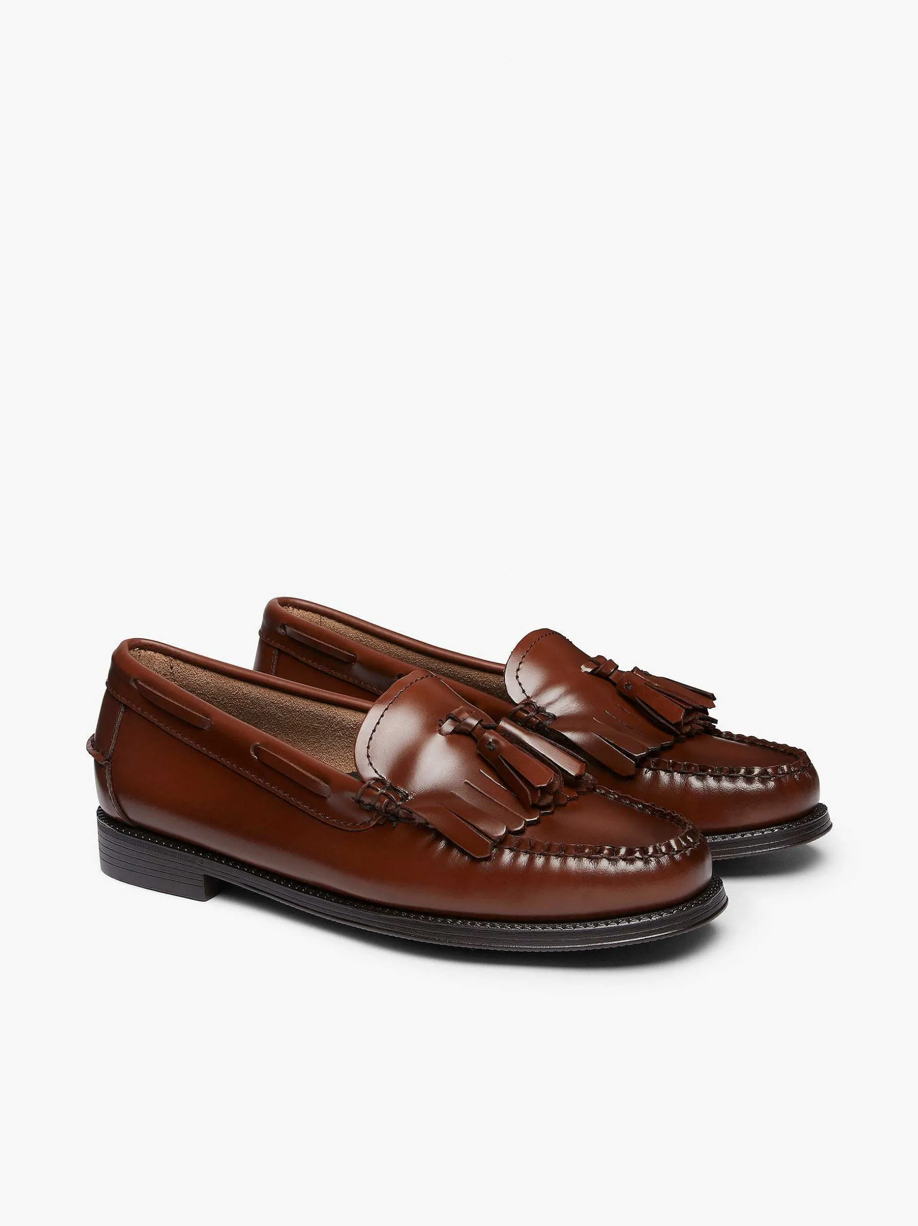 Sale G.H.BASS Easy Weejuns Esther Kiltie Tassel Loafers Cognac
