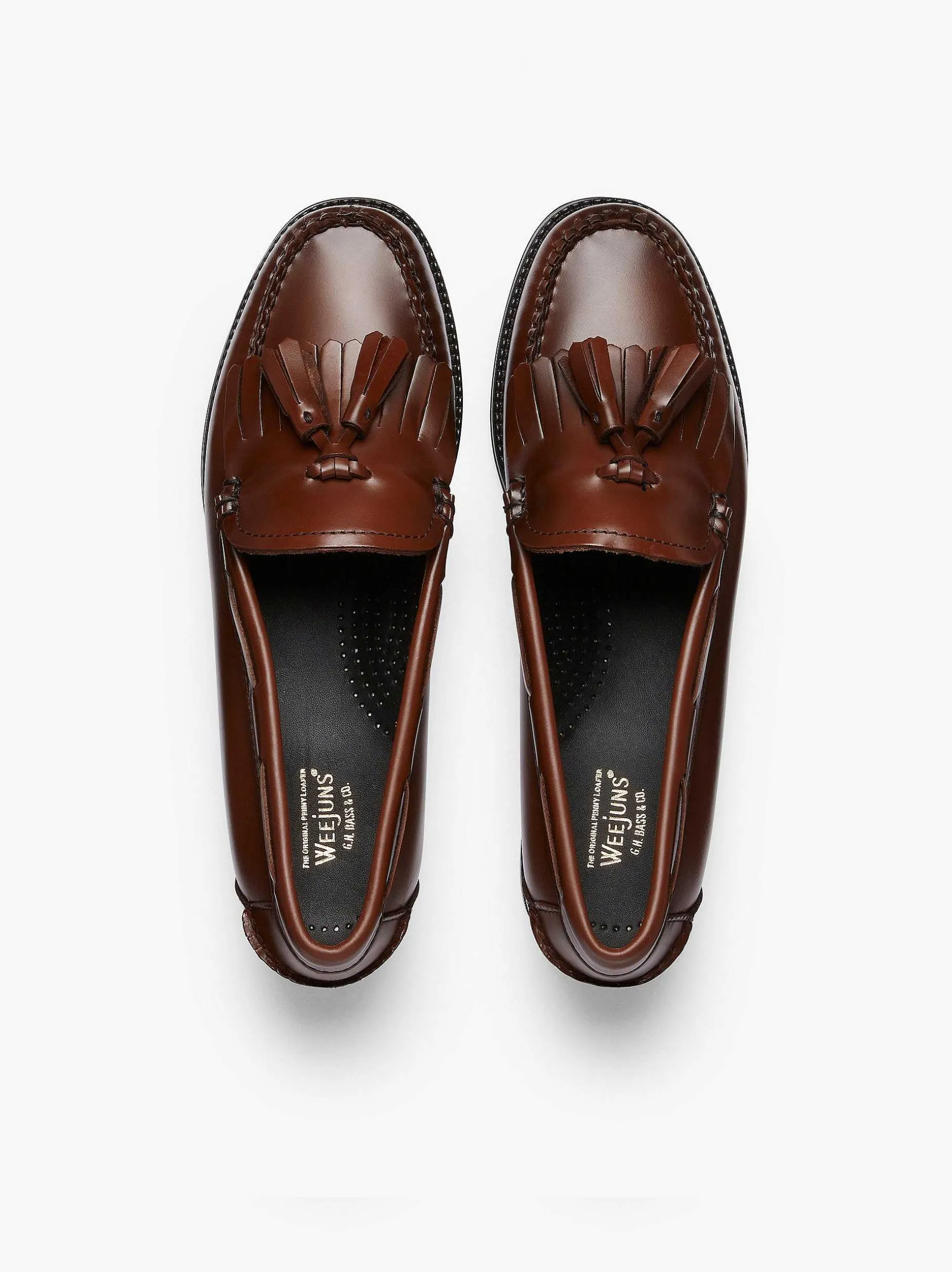 Sale G.H.BASS Easy Weejuns Esther Kiltie Tassel Loafers Cognac