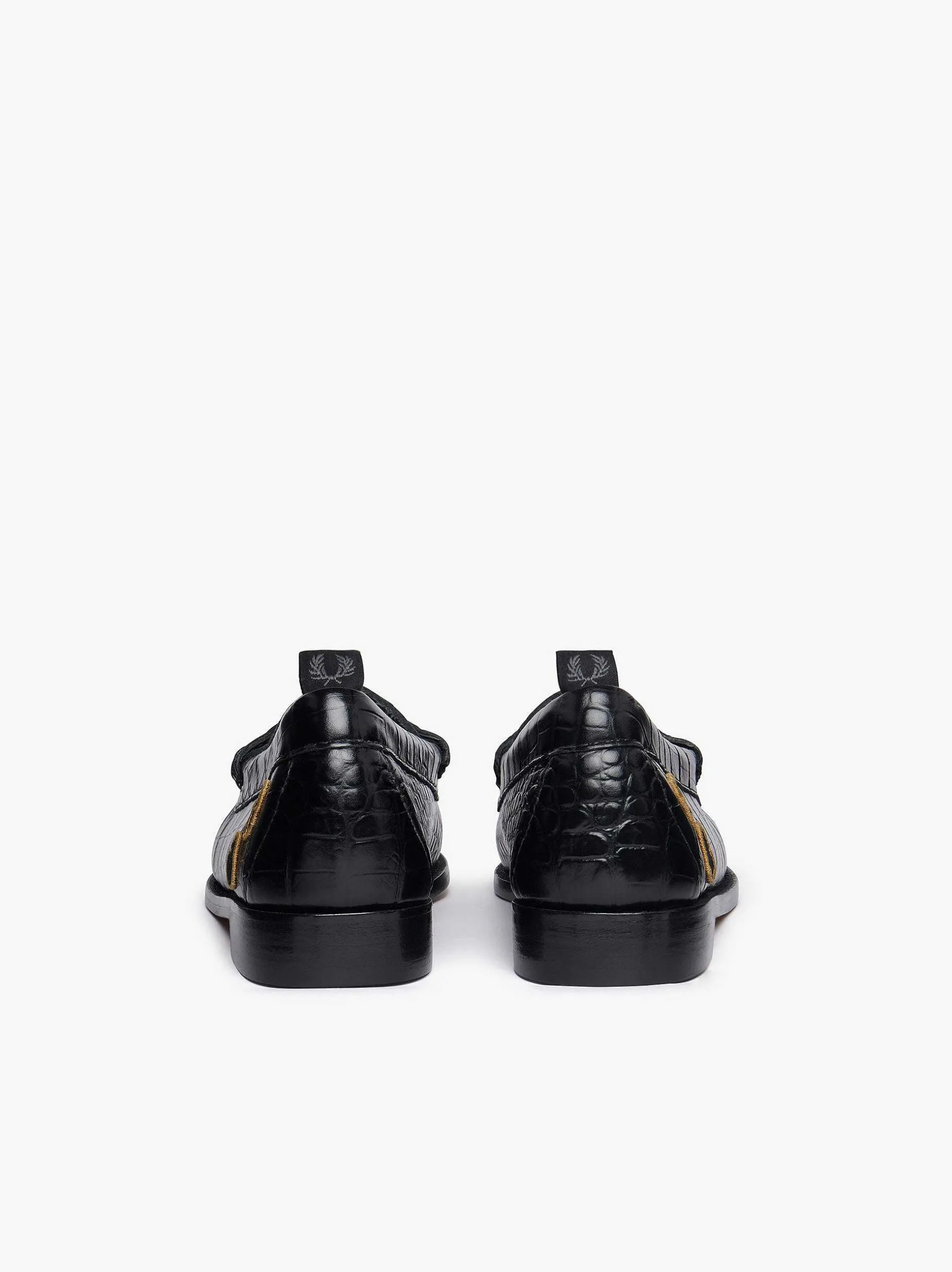 Discount G.H.BASS Fred Perry X Amy Winehouse Weejuns Penny Black