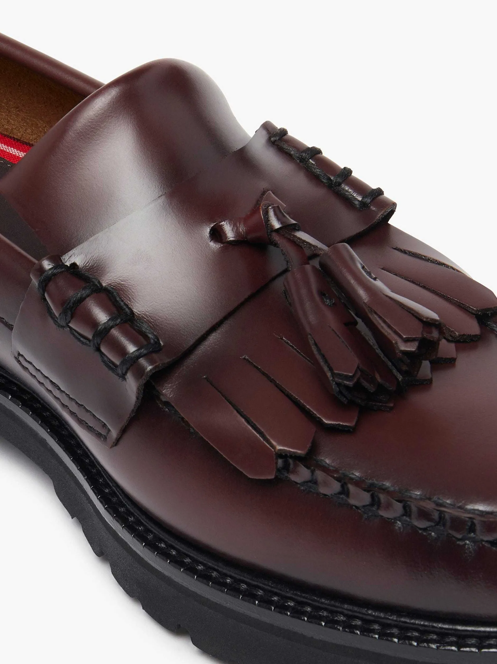 G.H.BASS X Fred Perry Weejuns 90S Layton Tassel Loafers Wine