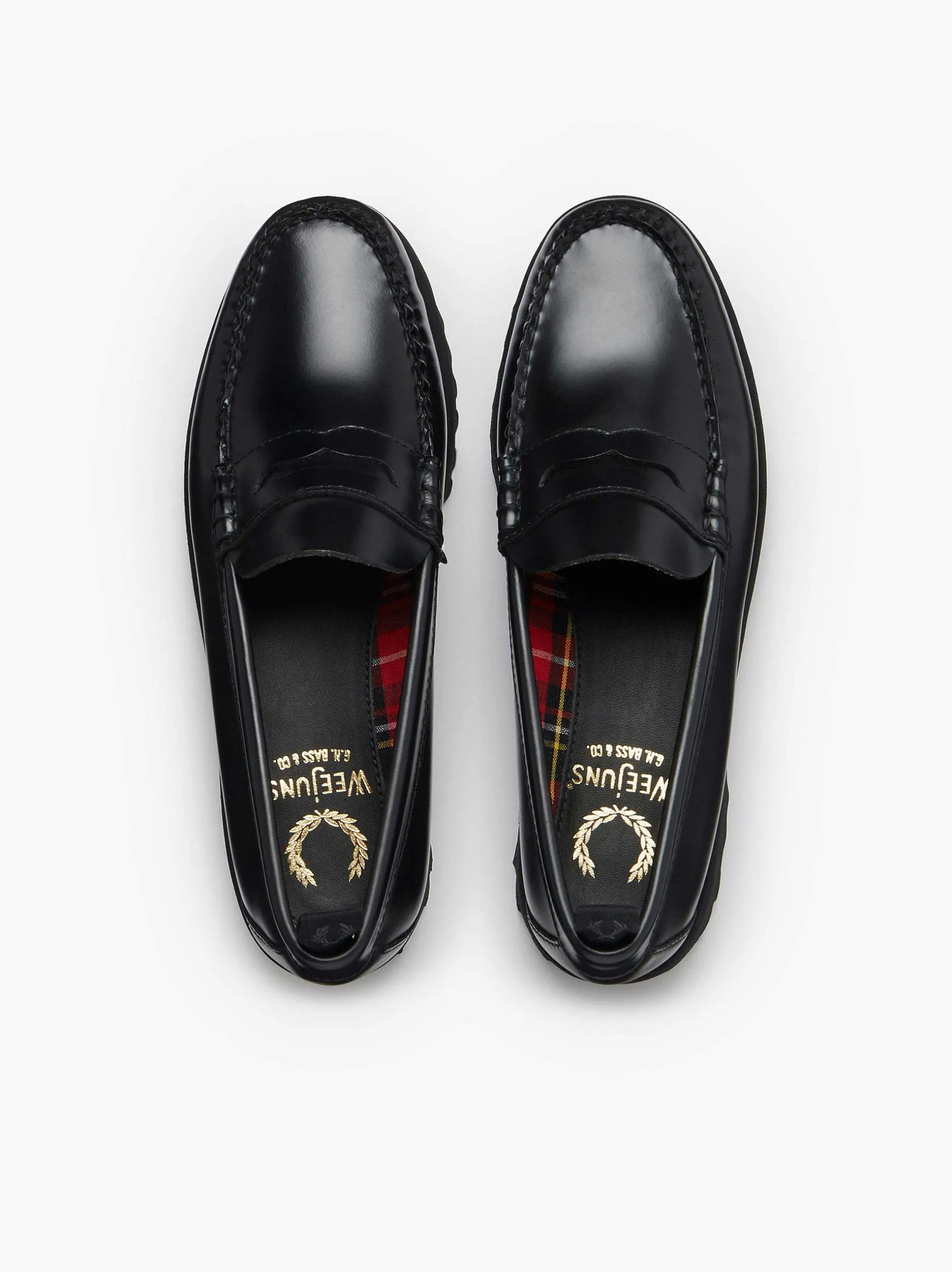 Discount G.H.BASS G.H Bass X Fred Perry Weejuns 90S Penny Black