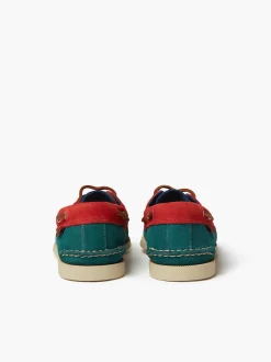 Sale G.H.BASS Jetty Iii 2 Eye Boat Shoes Red & Blue & Green