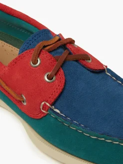 Sale G.H.BASS Jetty Iii 2 Eye Boat Shoes Red & Blue & Green