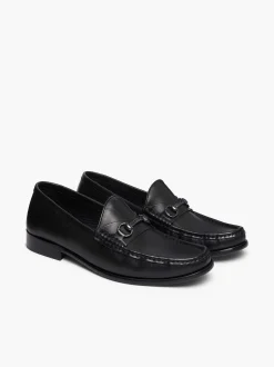 Clearance G.H.BASS Panama Lincoln Saddle Bar Loafers Black