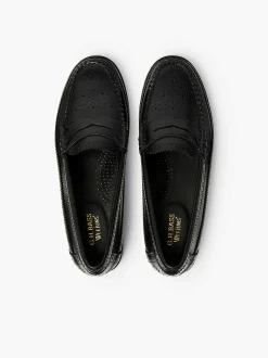 Best G.H.BASS Weejuns Brogue Penny Loafers Black
