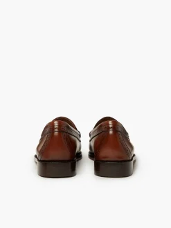 G.H.BASS Weejuns Estelle Brogue Tassel Loafers Cognac