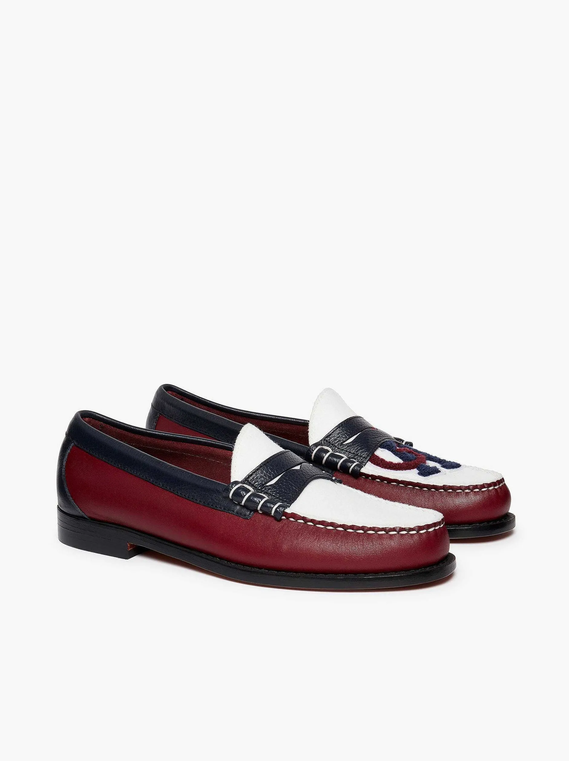 Discount G.H.BASS Weejuns Larson Letterman Penny Loafers Wine