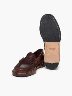 Outlet G.H.BASS 1876 Weejuns Larson Penny Loafers Brown