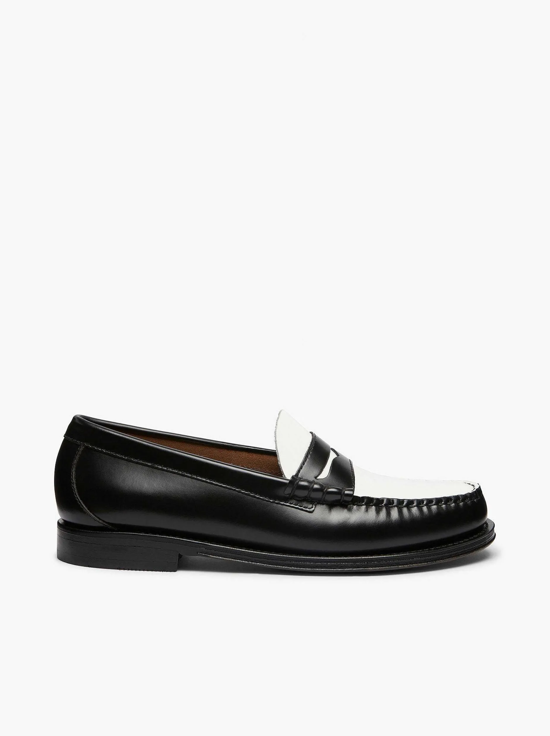 Sale G.H.BASS Weejuns Larson Penny Loafers Black & White
