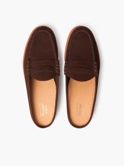 New G.H.BASS Weejuns Larson Penny Slides Chocolate