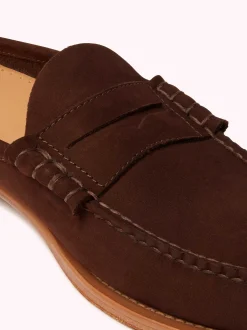 New G.H.BASS Weejuns Larson Penny Slides Chocolate