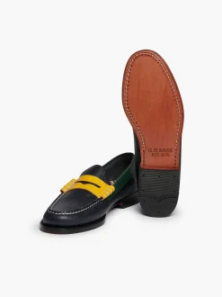 Best G.H.BASS Weejuns Larson Tricolour Penny Loafers Navy Multi