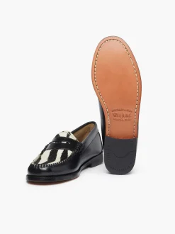 Sale G.H.BASS Weejuns Penny Loafers Zebra Print & Black