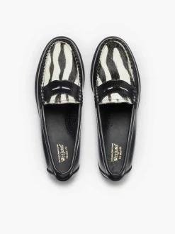 Sale G.H.BASS Weejuns Penny Loafers Zebra Print & Black