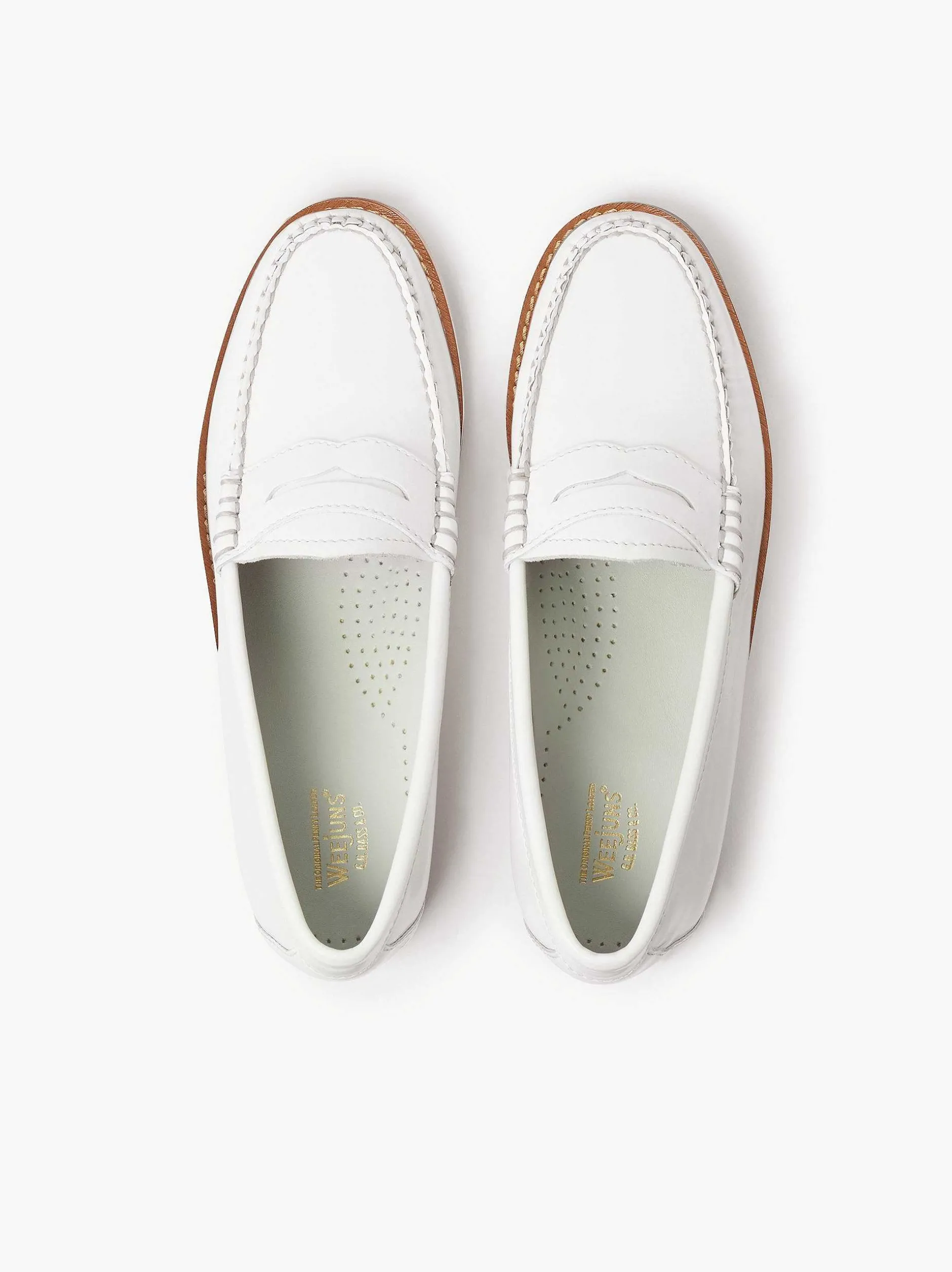 Online G.H.BASS Weejuns Penny Loafers White