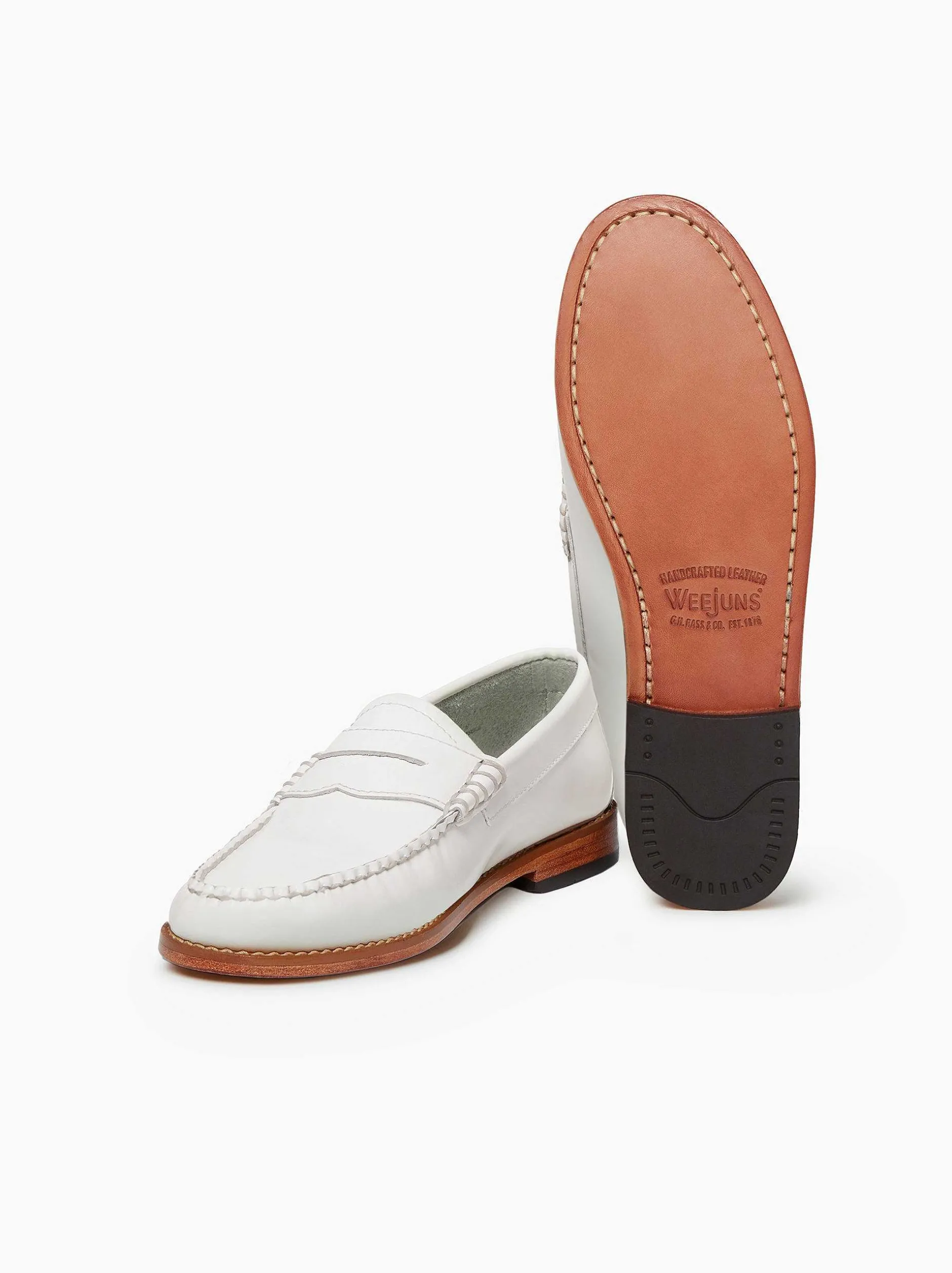 Online G.H.BASS Weejuns Penny Loafers White