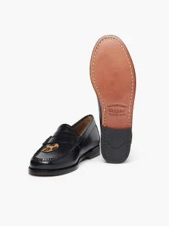 Outlet G.H.BASS Weejuns Penny Love Loafers Leopard Print & Black