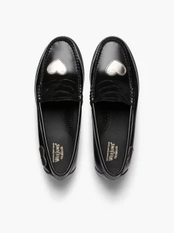 Online G.H.BASS Weejuns Penny Love Loafers Silver & Black