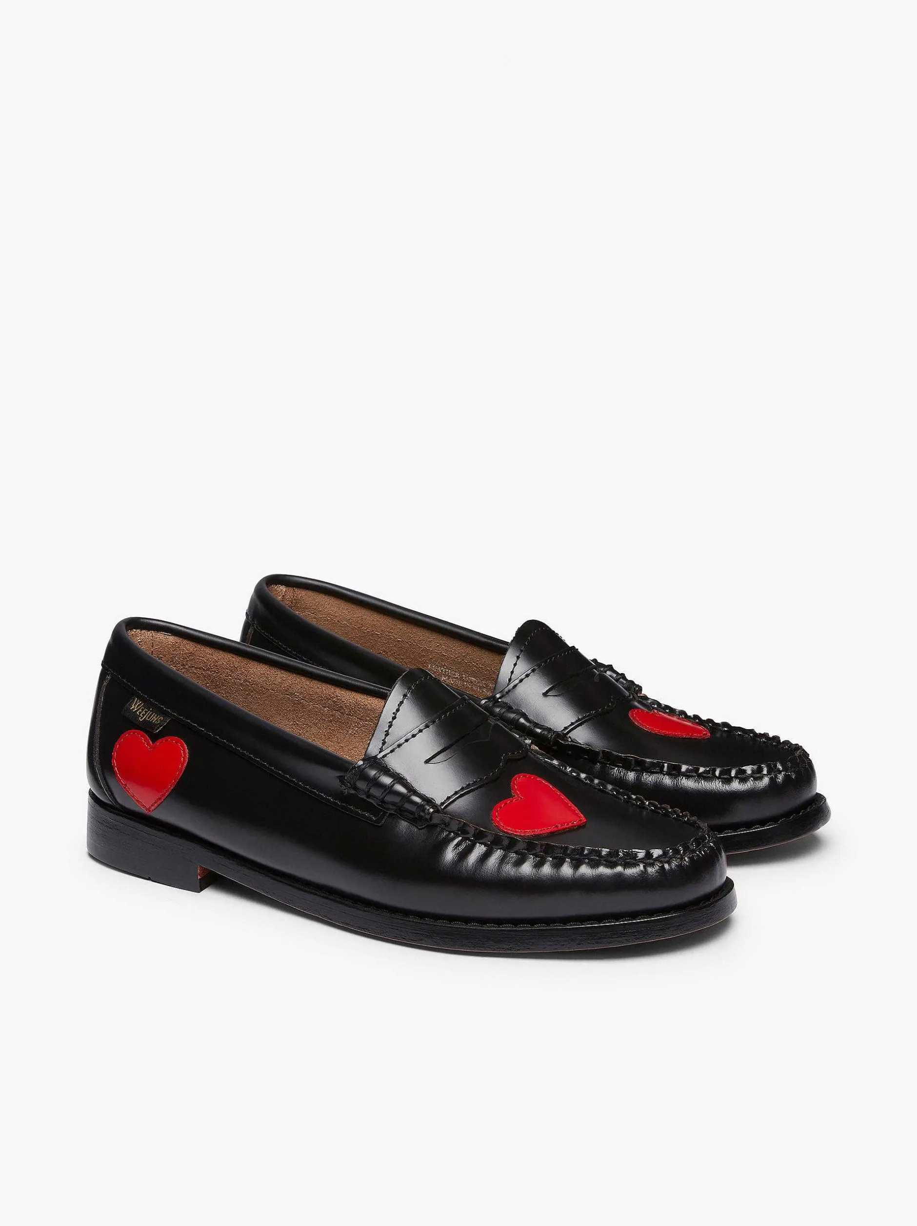 Discount G.H.BASS Weejuns Penny Love Loafers Red & Black