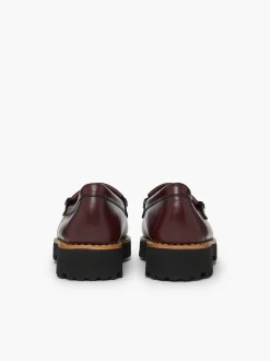 New G.H.BASS Weejuns 90S Esther Kiltie Tassel Loafers Wine
