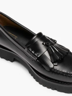 Best G.H.BASS Weejuns 90S Esther Kiltie Tassel Loafers Black