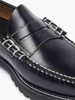 Outlet G.H.BASS Weejuns 90S Larson Penny Loafers Black