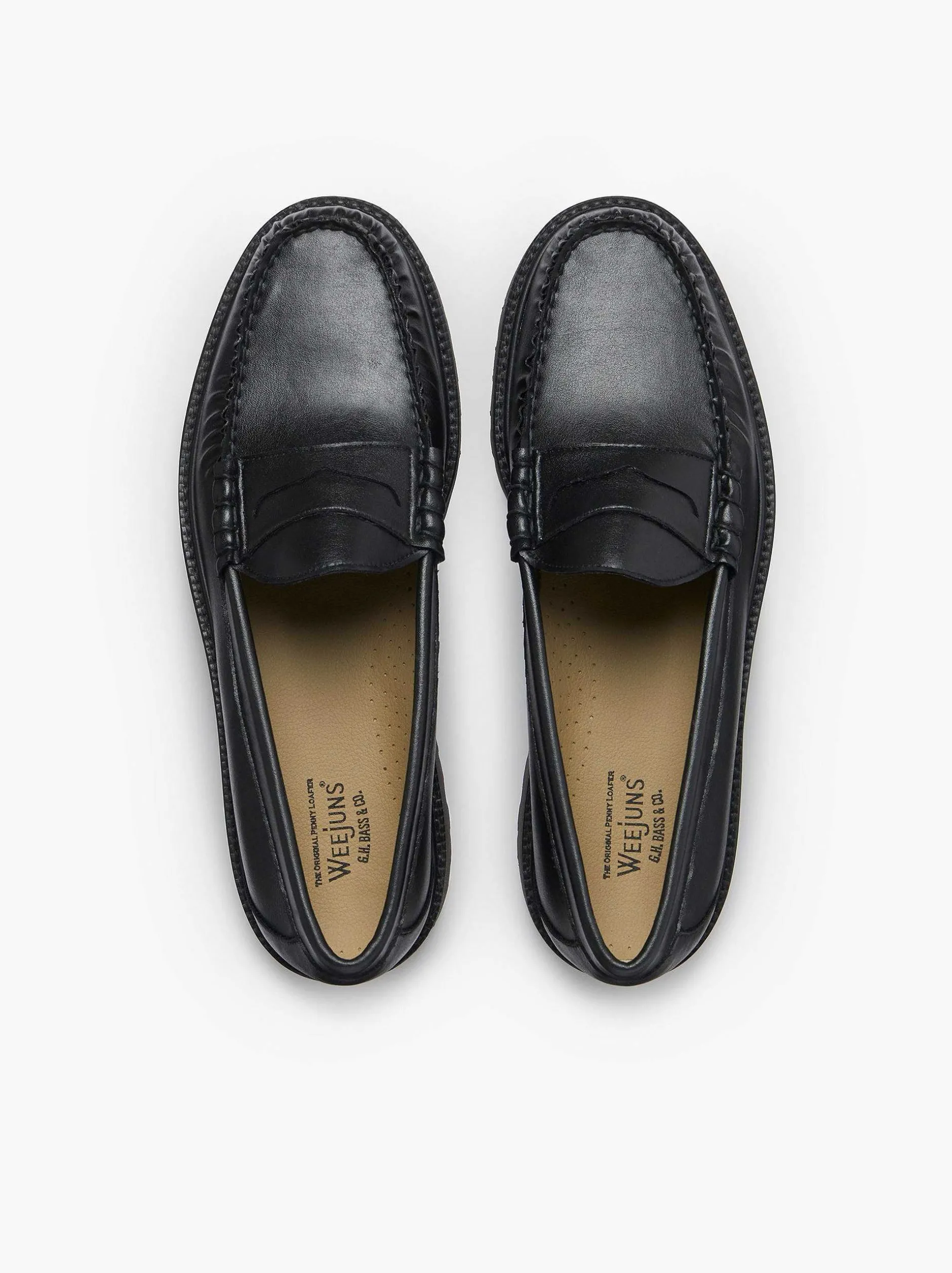 G.H.BASS Weejuns 90S Larson Penny Loafers Black