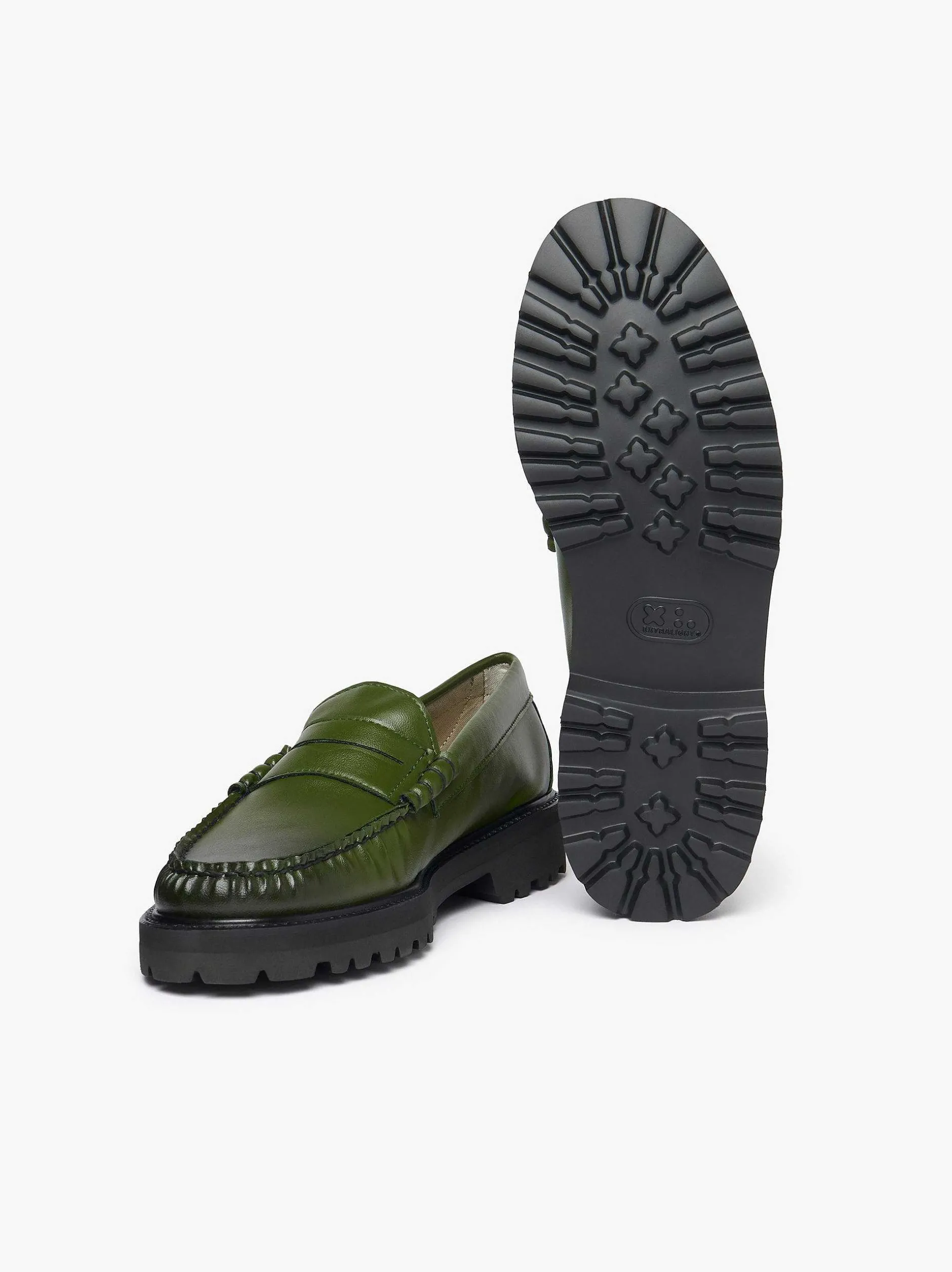 Sale G.H.BASS Weejuns 90S Larson Penny Loafers Dark Green