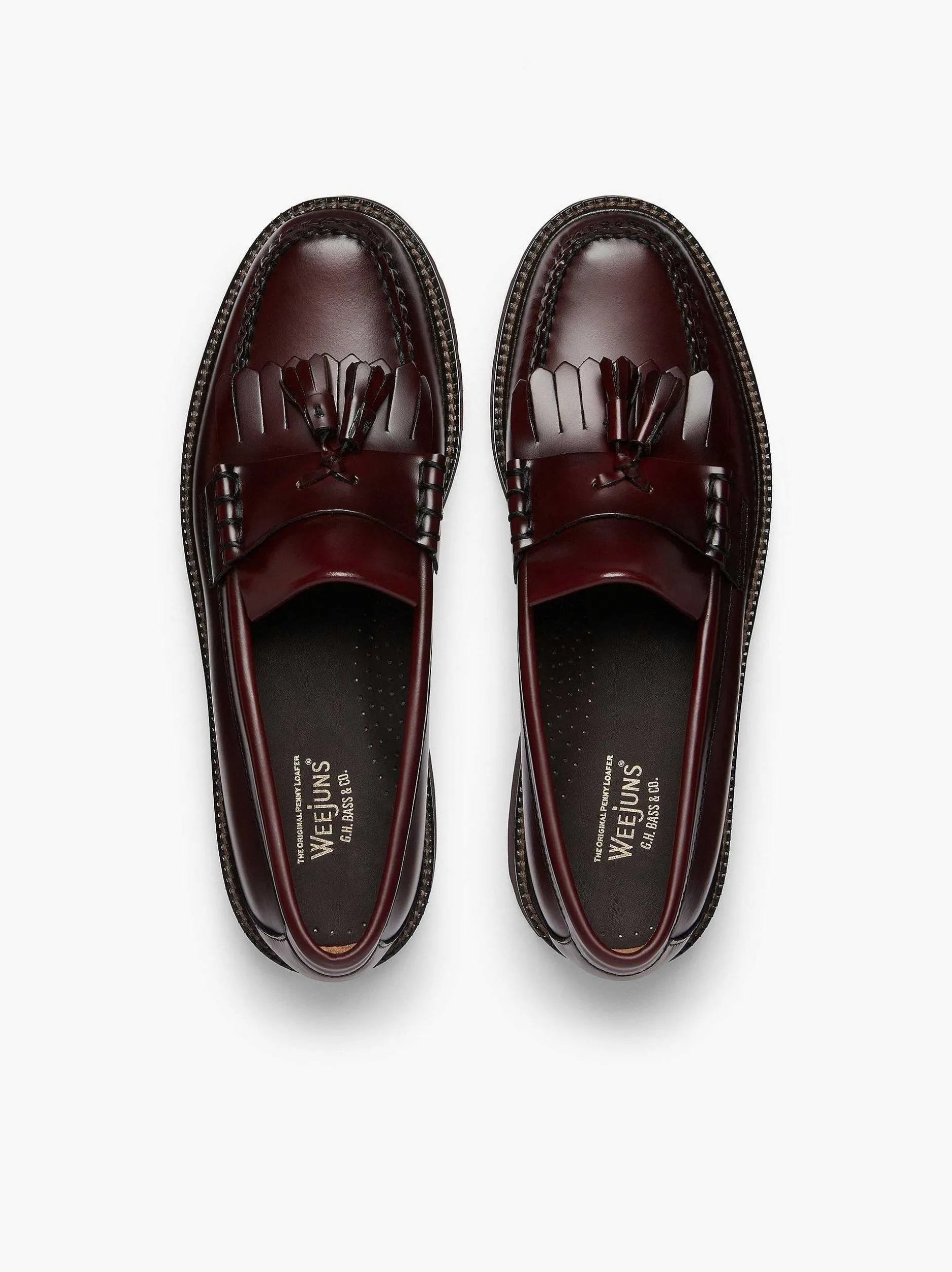 Discount G.H.BASS Weejuns 90S Layton Ii Kiltie Loafers Wine