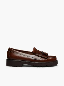 New G.H.BASS Weejuns 90S Layton Ii Kiltie Loafers Brown