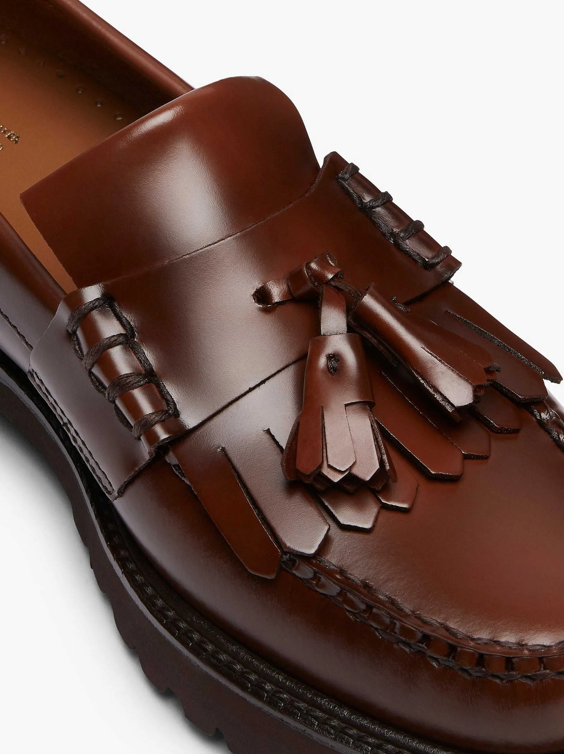 New G.H.BASS Weejuns 90S Layton Ii Kiltie Loafers Brown