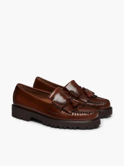 New G.H.BASS Weejuns 90S Layton Ii Kiltie Loafers Brown