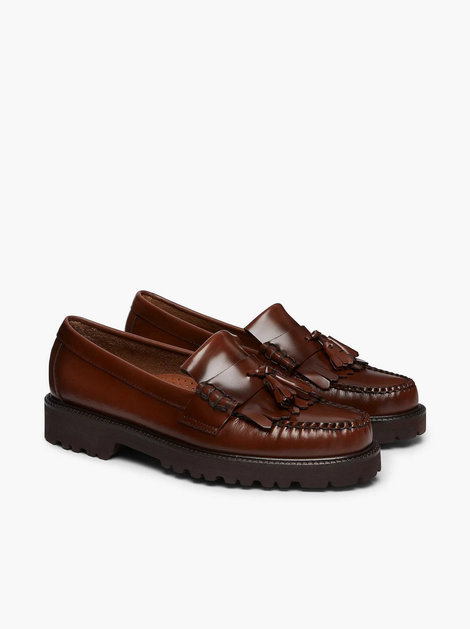 New G.H.BASS Weejuns 90S Layton Ii Kiltie Loafers Brown
