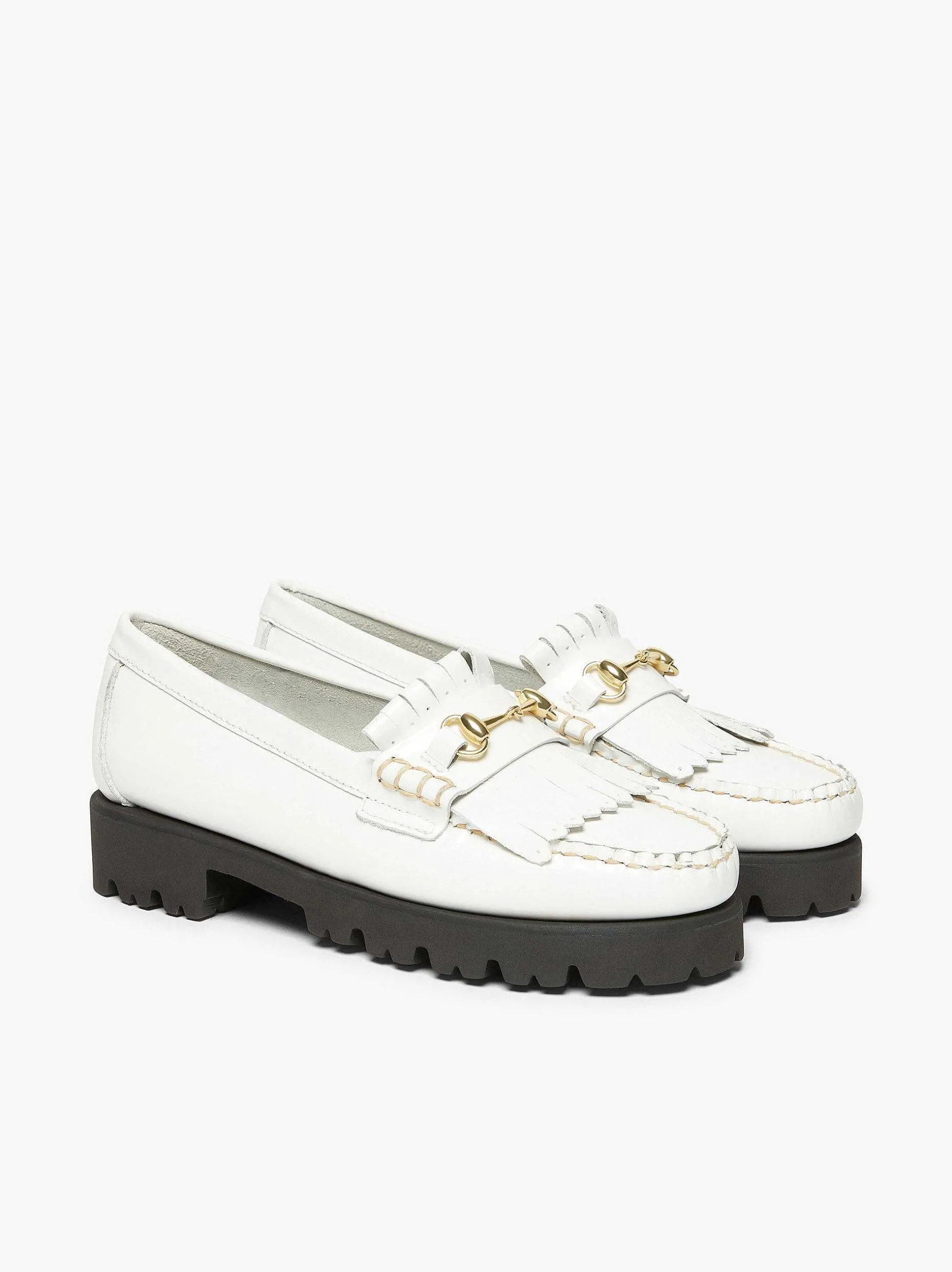Online G.H.BASS Weejuns 90S Lianna Horsebit Kiltie Loafers White