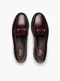 New G.H.BASS Weejuns 90S Lianna Horsebit Loafers Wine