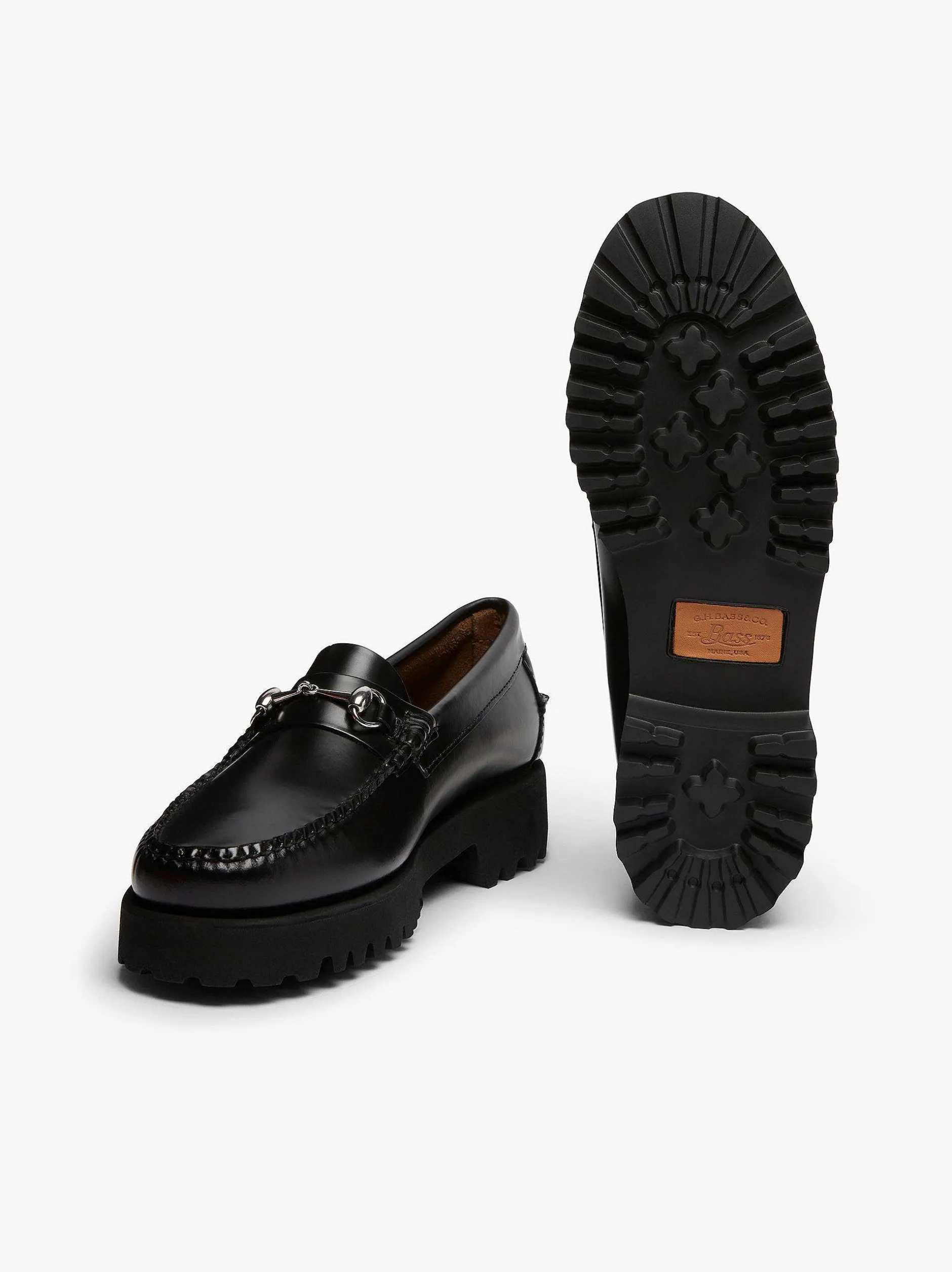 Outlet G.H.BASS Weejuns 90S Lianna Horsebit Loafers Black
