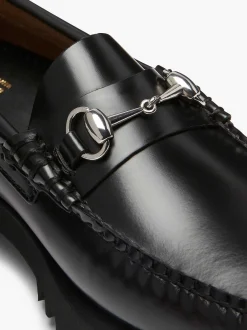 Outlet G.H.BASS Weejuns 90S Lianna Horsebit Loafers Black