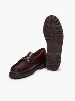 Sale G.H.BASS Weejuns 90S Lincoln Horsebit Loafers Wine