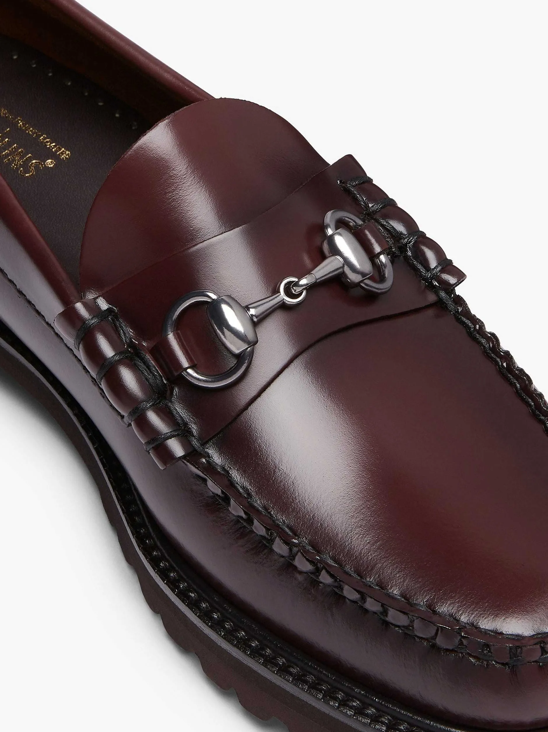 Sale G.H.BASS Weejuns 90S Lincoln Horsebit Loafers Wine