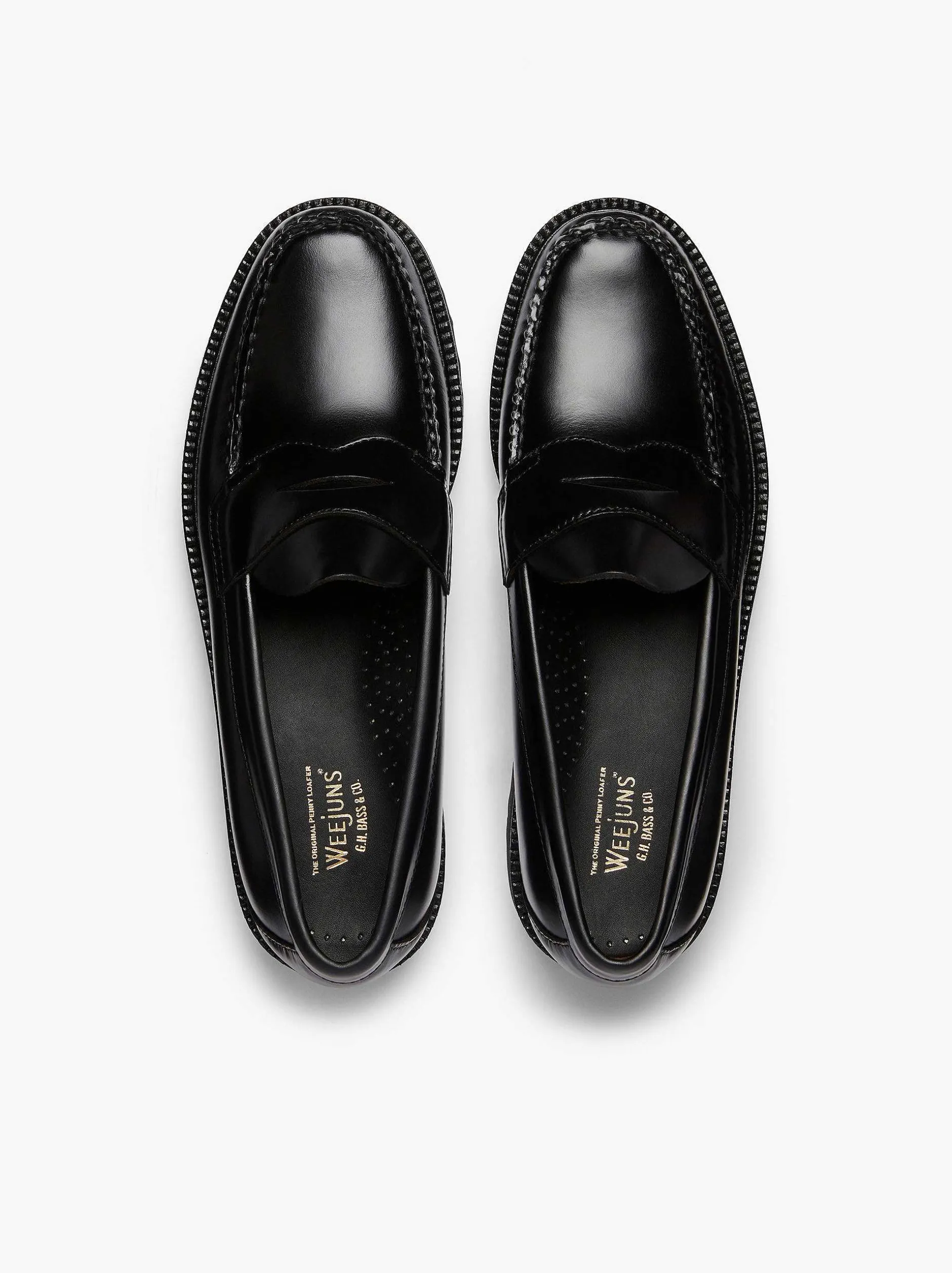 Outlet G.H.BASS Weejuns 90S Logan Penny Loafers Black
