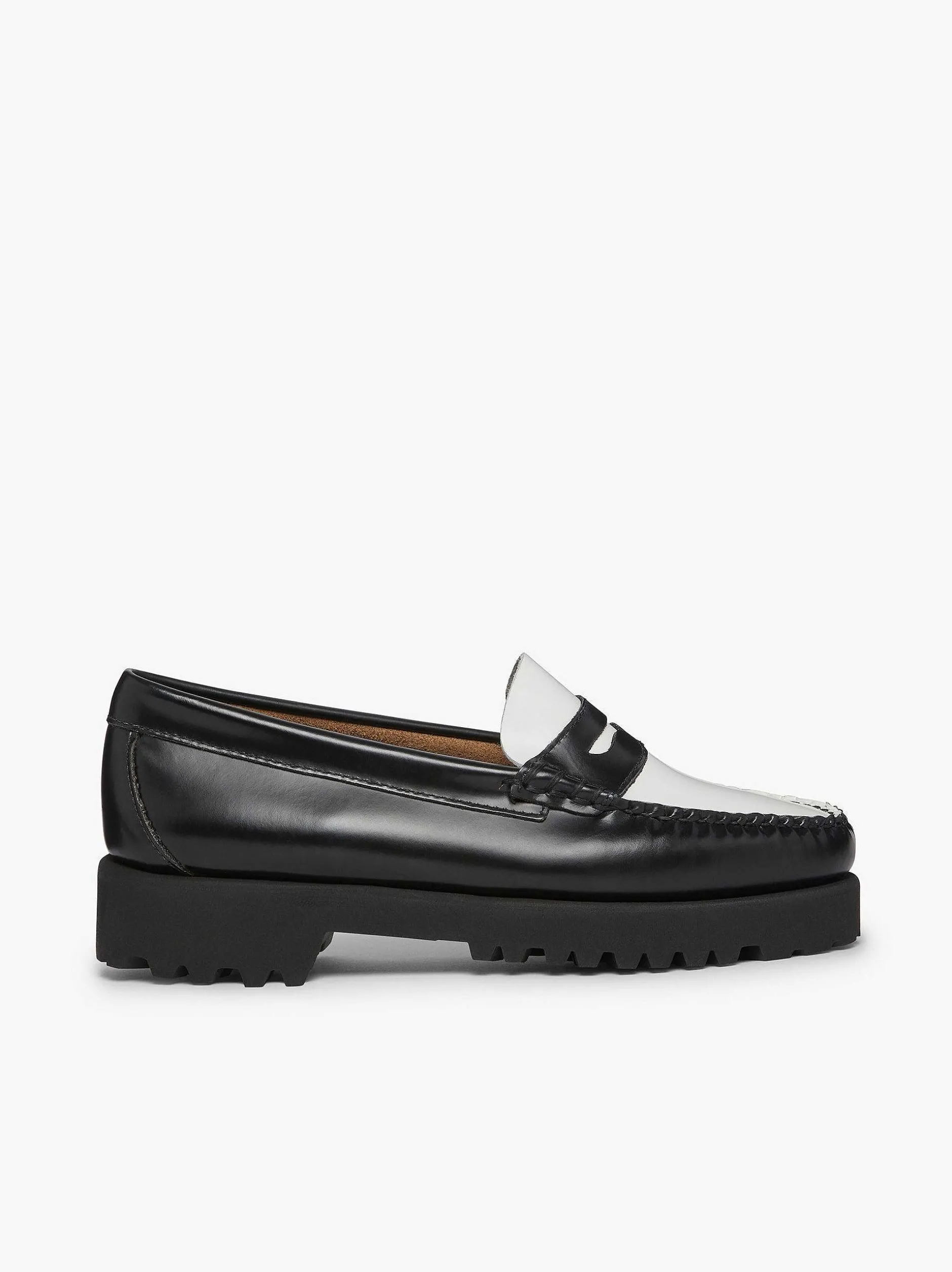 New G.H.BASS Weejuns 90S Penny Loafers Black & White