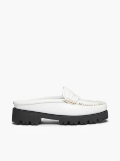 Discount G.H.BASS Weejuns 90S Penny Slides White
