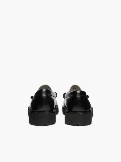 New G.H.BASS Weejuns Super Lug Larson Penny Loafers Black & White