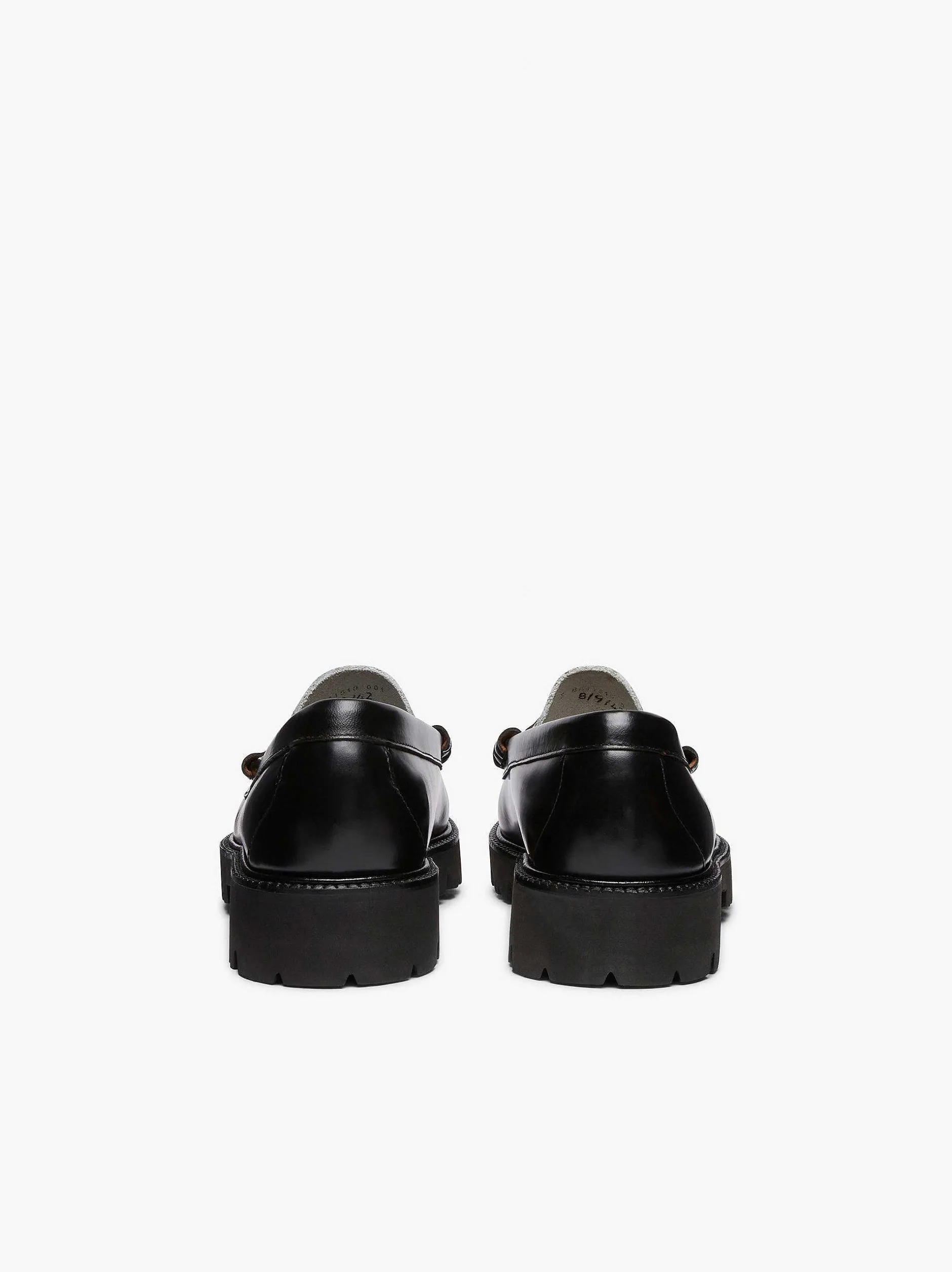 New G.H.BASS Weejuns Super Lug Larson Penny Loafers Black & White