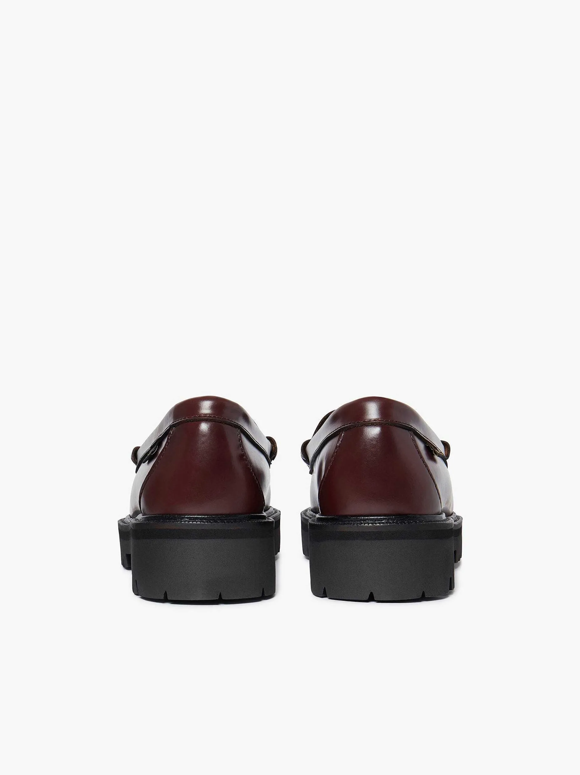 Outlet G.H.BASS Weejuns Super Lug Larson Penny Loafers Wine