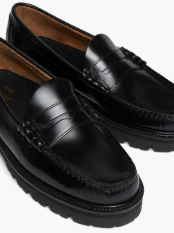 Sale G.H.BASS Weejuns Super Lug Larson Penny Loafers Black