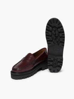 Best G.H.BASS Weejuns Super Lug Penny Loafers Wine