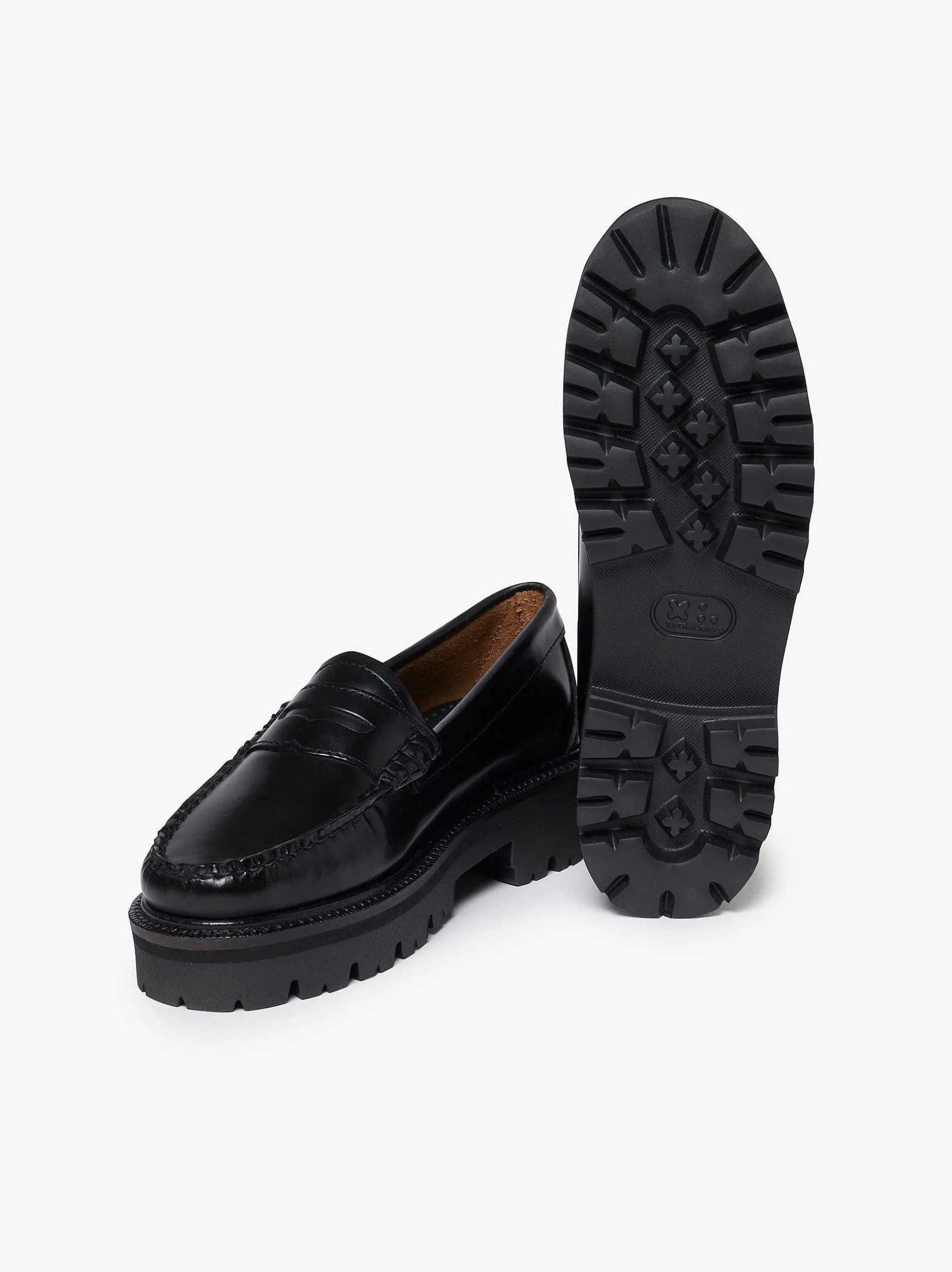 Outlet G.H.BASS Weejuns Super Lug Penny Loafers Black